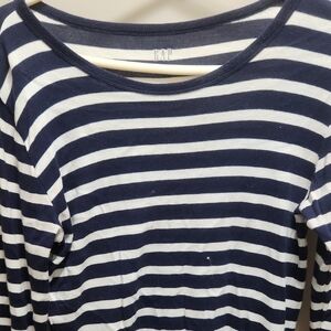 GAP Navy and White Striped Top